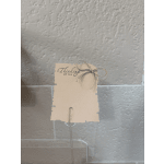 Thinking of you card on a clear pick with twine bow