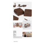 Chocolate fudge squares in a clear plastic container