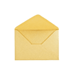 Gold envelope on a white background
