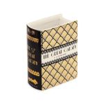 Decorative ceramic vase shaped like a book with The Great Gatsby cover art