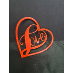Metal Heart wall hanger Fancy Love