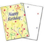 Birthday card with colorful confetti design