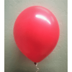Single red balloon against a plain wall