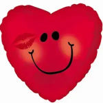 Smiley Face with a Kiss Balloon