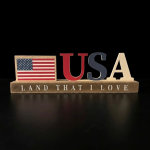 Americana Block "Land that I Love" Tabletop Decor