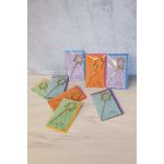 Assorted birthday greeting cards with gold star toppers