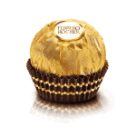 Ferrero Rocher chocolate in gold foil wrapper