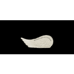 White angel wing memorial ornament with printed text