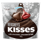 Bag of Hershey's Kisses milk chocolate with a silver snowflake design