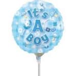 Blue balloon with "It's a Boy" text