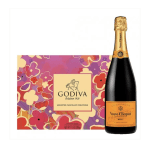 Godiva chocolates and veuve Clicqout champagne