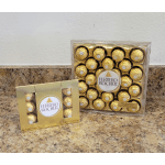 Two boxes of Ferrero Rocher chocolates on a countertop