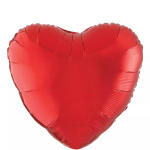 Classic Red Heart Mylar Balloon