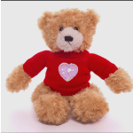 Heart Sweater Bear - Caramel