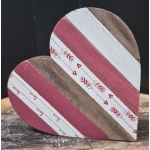 Striped Wooden Heart