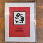 "Happy Anniversary"! Kissing Couple Card