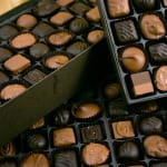 Assorted chocolates in a gift box