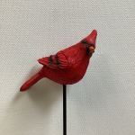 Cardinal bird on stick