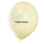 Pastel yellow balloon with the words "Pastel Yellow" printed on it