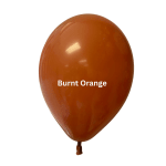 Single burnt orange balloon on a white background