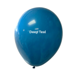 Single deep teal balloon on a white background