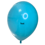 Single teal balloon with a tied end