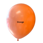 Orange balloon with the word Orange printed on it