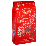 Red Lindt Lindor milk chocolate truffles gift box