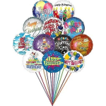 Dozen Birthday Balloons Bouquet