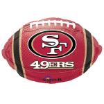 18" San Francisco 49ers Football Mylar