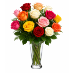 1 Dozen Rainbow Wish Roses
