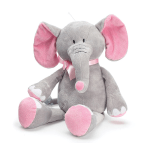 PLUSH PINK & GRAY PLUSH ELEPHANT