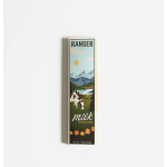 Milk chocolate bar in a tall illustrated box