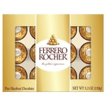 Ferrero Rocher chocolate gift box with gold-wrapped candies