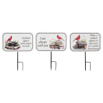 Add-on; GANZ - Watercolor Cardinal Mini Garden Stake