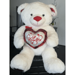 Cuddly White Teddy bear40"