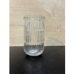 Ribbed glass vase