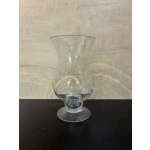 Elegant large footed glass vase