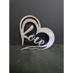 Metal Heart wall hanger Love