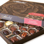 Box of assorted chocolates in a gift box