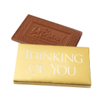 Two boxed chocolate bars, one labeled "Thinking of You"