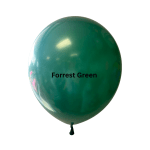 Single dark green balloon with "Forrest Green" text