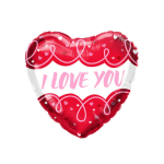 Heart-shaped red balloon with "I LOVE YOU" text