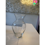 Clear glass vase on a light table
