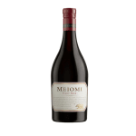 Bottle of Meiomi Pinot Noir wine on a white background