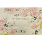 Greeting card assortment box with pink floral watercolor design