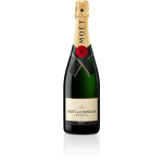 Bottle of Moët & Chandon champagne on a white background