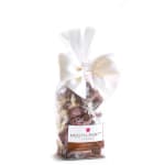 Bag of caramel candies tied with a white ribbon