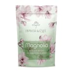 Magnolia medium roast coffee bag with pink floral artwork