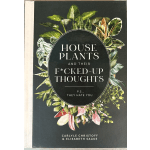 Book cover with houseplant leaves around a black title panel